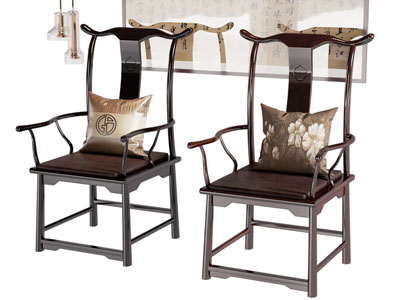 新中式扶手椅子 休闲椅子