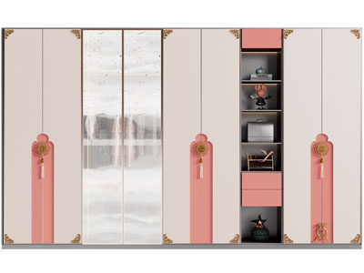 新中式衣柜3d模型 新中式衣柜