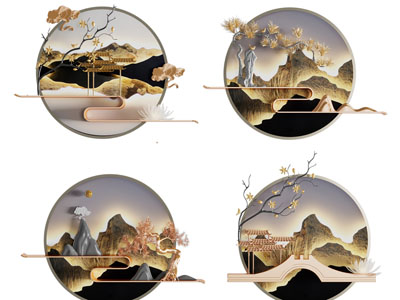 新中式墙饰挂件