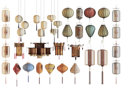 新中式灯笼吊灯 挂件