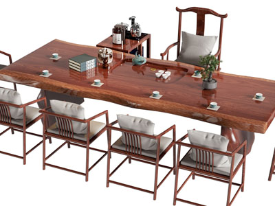 新中式实木茶桌椅组合