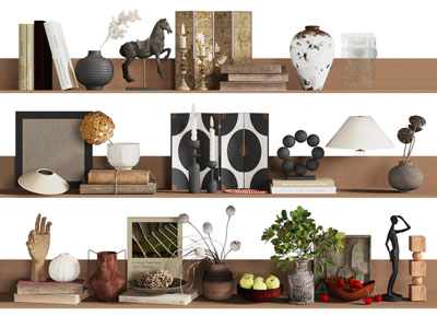 侘寂风书本 饰品摆件组合