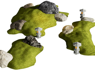 新中式苔藓 石头 景观园艺小品