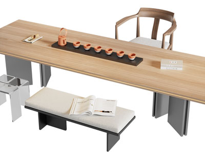 新中式实木茶桌椅组合