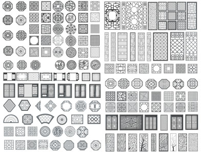 新中式镂花窗 窗格 花格 窗花