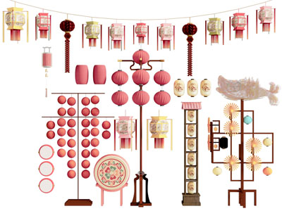 新中式灯笼 墙饰挂件