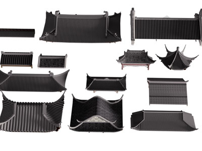 新中式屋檐 屋顶 建筑构件