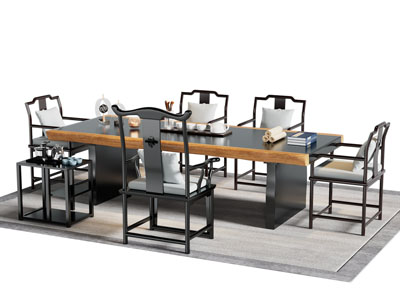 新中式茶桌椅组合