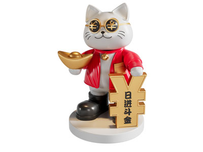 现代招财猫雕塑雕刻摆件组合3d模型 现代招财猫雕塑雕刻摆件组合