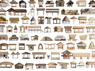 新中式茅草棚 凉亭子 民宿亭子 景观亭子