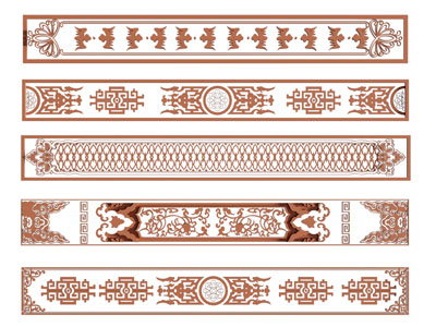 新中式花纹图案 墙饰 雕花 窗花3d模型 新中式花纹图案 墙饰 雕花 窗花