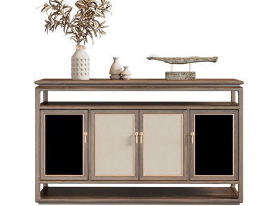 新中式玄关柜 边柜3d模型 新中式玄关柜 边柜