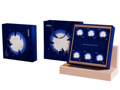 新中式中秋节月饼礼盒美陈 摆件