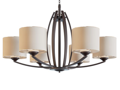 新中式柱形灯罩吊灯