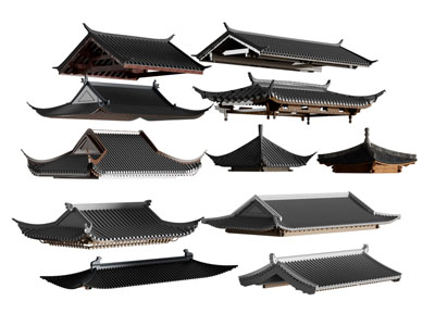 新中式屋顶 屋檐建筑构件