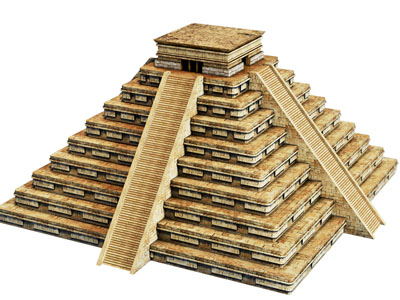 现代梯形建筑 玛雅金字塔3d模型 现代梯形建筑 玛雅金字塔