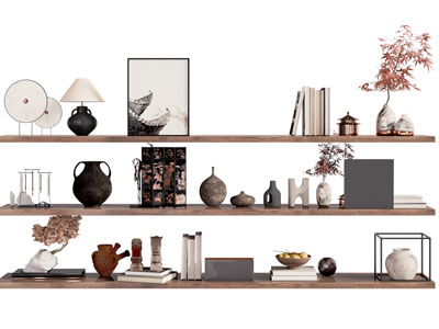 新中式书本 陶艺器皿摆件组合