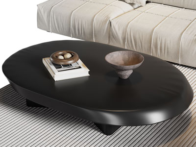 法式椭圆形茶几