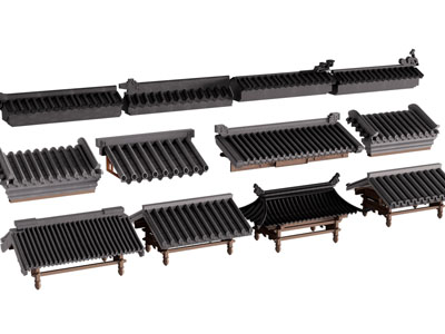 新中式屋檐 屋顶 建筑构件