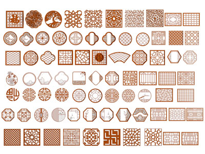 新中式镂花窗 窗格 花格3d模型 新中式镂花窗 窗格 花格