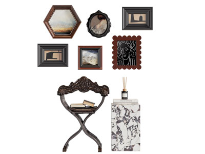 法式休闲椅子 装饰挂画