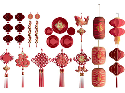 新中式灯笼 中国结 墙饰挂件