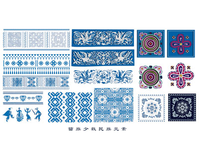 中国民族图案 苗族花纹纹样