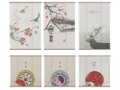 新中式花鸟图案的竹帘 卷帘 窗帘3d模型 新中式花鸟图案的竹帘 卷帘 窗帘