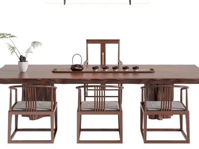 新中式茶桌椅组合