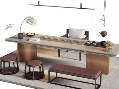 新中式茶桌椅组合