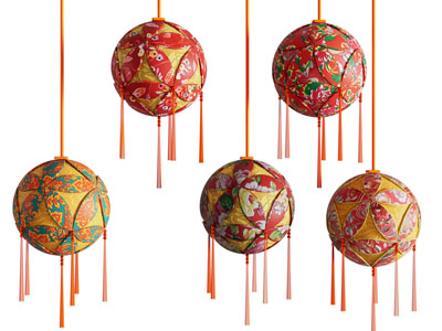 新中式绣球 墙饰挂件