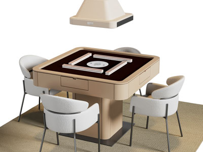 新中式方形娱乐桌椅组合