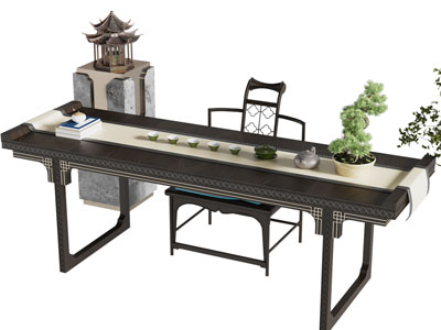 新中式茶桌椅组合