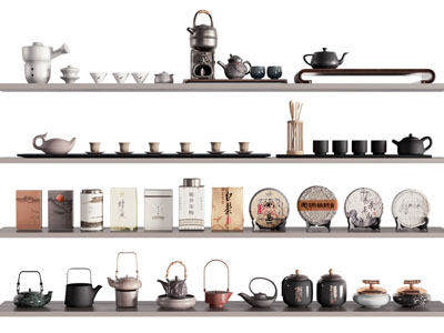 新中式茶具杯子 茶壶 茶盘 茶饼 茶叶罐