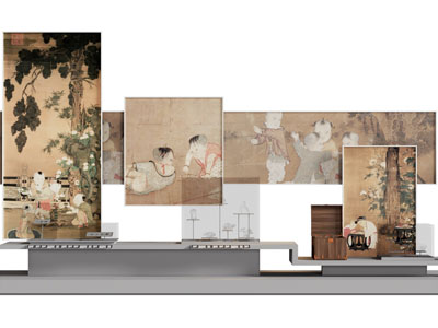 新中式装饰挂画3d模型 新中式装饰挂画