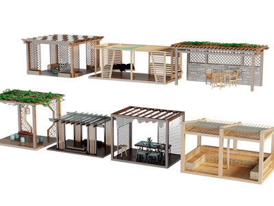 新中式凉亭 景观亭子 廊架