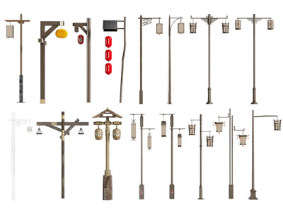 新中式乡村 景观度假村路灯 装饰灯