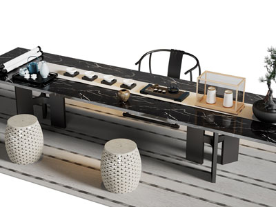 新中式茶桌椅组合