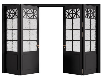 法式玻璃推拉门3d模型 法式玻璃推拉门