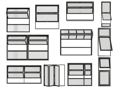 现代上下推拉平开窗户 折叠窗户3d模型 现代上下推拉平开窗户 折叠窗户