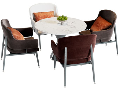 现代休闲餐桌椅组合