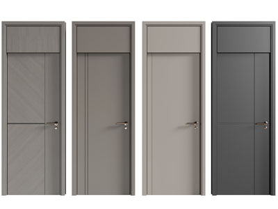 现代木门 房门 平开门3d模型 现代木门 房门 平开门