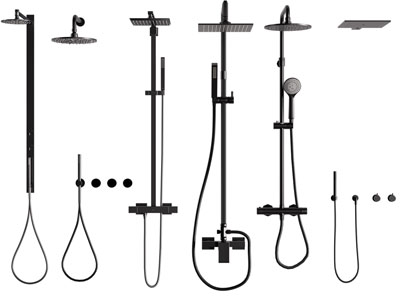 现代不锈钢淋浴花洒