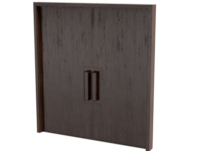 新中式实木双开门 大门 入户门3d模型 新中式实木双开门 大门 入户门