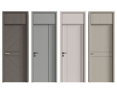 现代木门 房门 平开门3d模型 现代木门 房门 平开门