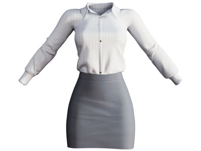 现代职业女装 衣服3d模型 现代职业女装 衣服