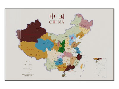 现代中国地图墙饰挂件