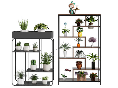 现代花架 多肉盆栽摆件组合