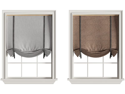 现代布艺罗马帘 拉帘 卷帘3d模型 现代布艺罗马帘 拉帘 卷帘