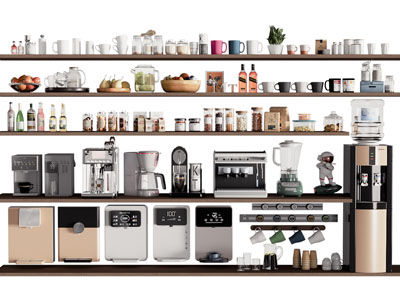 现代直饮机 茶吧机 咖啡机 茶具杯子